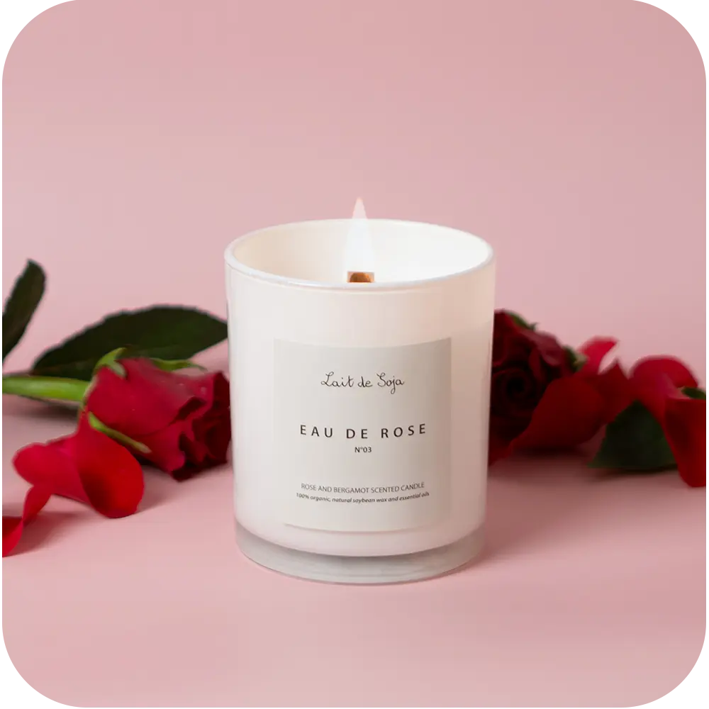 Eau de Rose | Handmade Soy wax Candles Lait de Soja